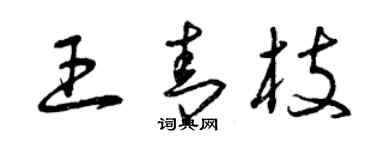 曾慶福王青枝草書個性簽名怎么寫