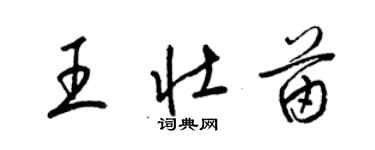 梁錦英王壯苗草書個性簽名怎么寫