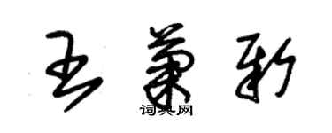 朱錫榮王菊新草書個性簽名怎么寫