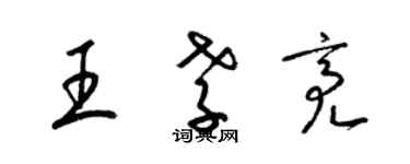 梁錦英王孝亮草書個性簽名怎么寫