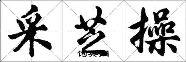 胡問遂采芝操行書怎么寫