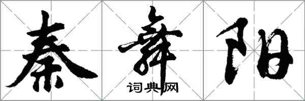 胡問遂秦舞陽行書怎么寫