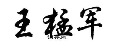 胡問遂王猛軍行書個性簽名怎么寫
