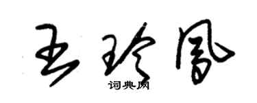 朱錫榮王玲鳳草書個性簽名怎么寫