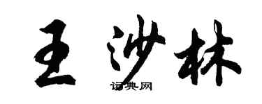 胡問遂王沙林行書個性簽名怎么寫