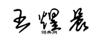 朱錫榮王煜晨草書個性簽名怎么寫