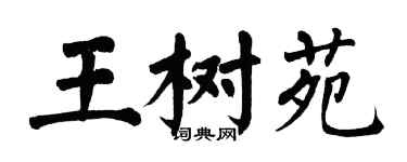 翁闓運王樹苑楷書個性簽名怎么寫