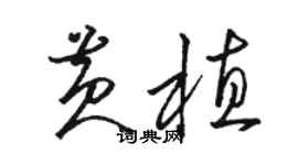 駱恆光黃植草書個性簽名怎么寫