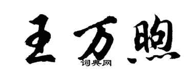 胡問遂王萬煦行書個性簽名怎么寫