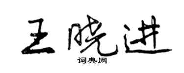 曾慶福王曉進行書個性簽名怎么寫