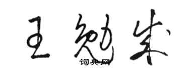 駱恆光王勉成草書個性簽名怎么寫