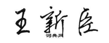 駱恆光王新臣行書個性簽名怎么寫