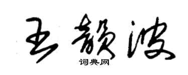 朱錫榮王韻波草書個性簽名怎么寫