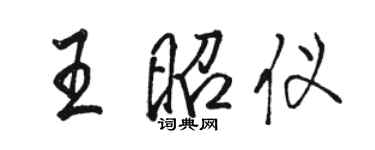 駱恆光王昭儀行書個性簽名怎么寫