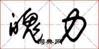 朱錫榮魄力草書怎么寫