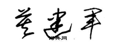 朱錫榮莫建軍草書個性簽名怎么寫