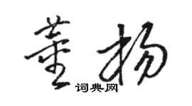 駱恆光董楊草書個性簽名怎么寫