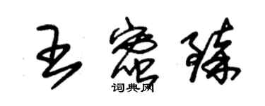 朱錫榮王蜜臻草書個性簽名怎么寫