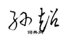 駱恆光孫超草書個性簽名怎么寫