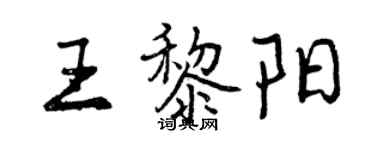 曾慶福王黎陽行書個性簽名怎么寫
