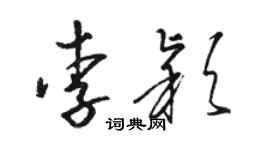 駱恆光李穎草書個性簽名怎么寫