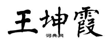 翁闓運王坤霞楷書個性簽名怎么寫