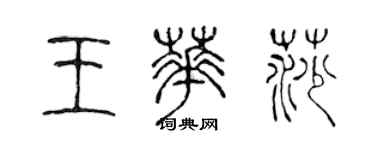 陳聲遠王華莎篆書個性簽名怎么寫