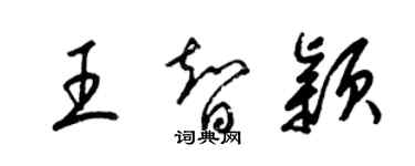 梁錦英王智穎草書個性簽名怎么寫