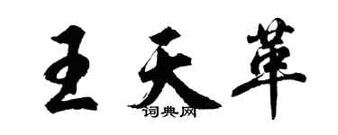 胡問遂王天革行書個性簽名怎么寫