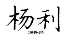 丁謙楊利楷書個性簽名怎么寫