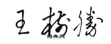 駱恆光王樹勝草書個性簽名怎么寫