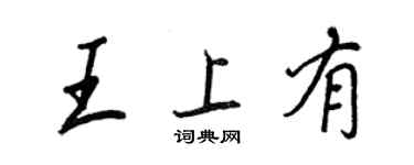 王正良王上有行書個性簽名怎么寫