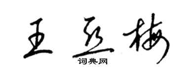 梁錦英王亞梅草書個性簽名怎么寫