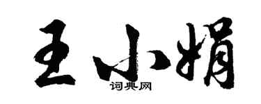 胡問遂王小娟行書個性簽名怎么寫