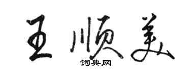 駱恆光王順美行書個性簽名怎么寫