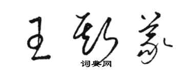 駱恆光王斯義草書個性簽名怎么寫