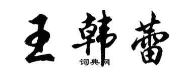 胡問遂王韓蕾行書個性簽名怎么寫