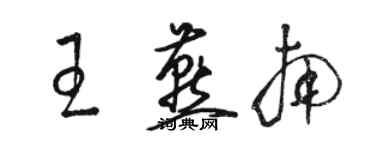 駱恆光王燕南草書個性簽名怎么寫