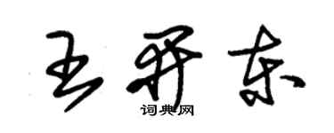 朱錫榮王開東草書個性簽名怎么寫