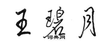 駱恆光王碧月行書個性簽名怎么寫