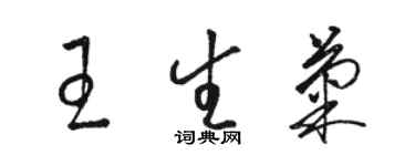 駱恆光王生菊草書個性簽名怎么寫