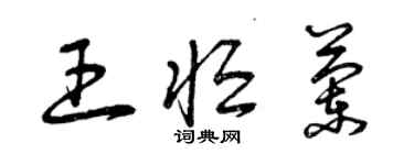 曾慶福王恆蘭草書個性簽名怎么寫