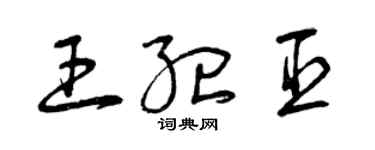 曾慶福王紀臣草書個性簽名怎么寫