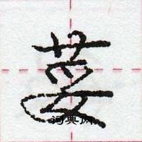 龐中華寫的硬筆行書荽