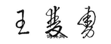 駱恆光王雙勇草書個性簽名怎么寫