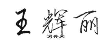 駱恆光王輝麗行書個性簽名怎么寫