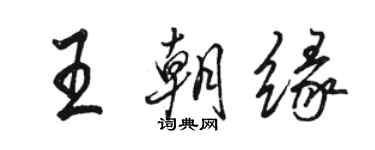 駱恆光王朝緣行書個性簽名怎么寫