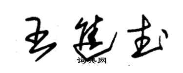 朱錫榮王進武草書個性簽名怎么寫