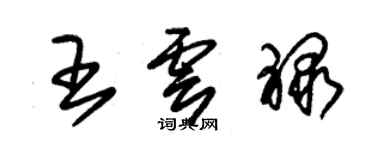 朱錫榮王雲祿草書個性簽名怎么寫