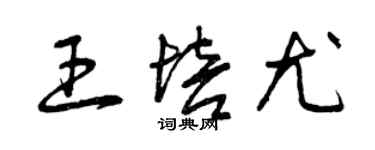 曾慶福王培尤草書個性簽名怎么寫